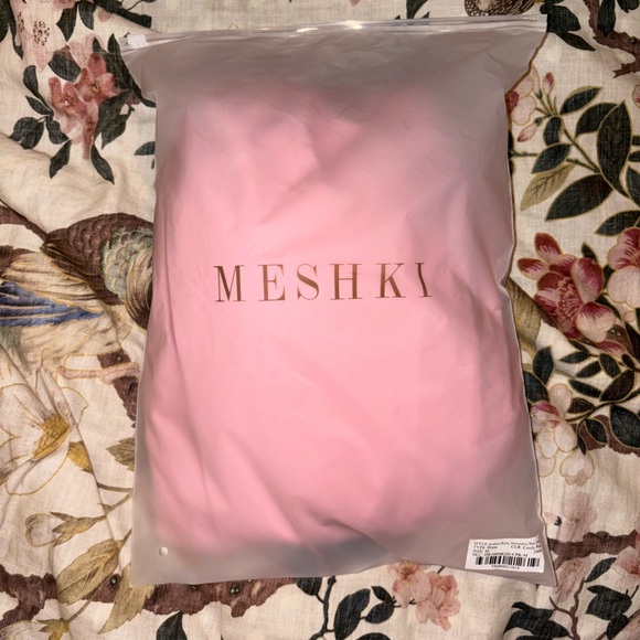 Meshki Ayeshya Slinky Asymmetric Maxi Dress Candy Pink - Picture 3 of 4